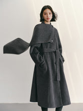 Women's Double-Face Wool Coat with Detachable Parts